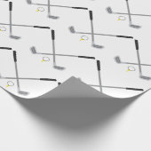 Golfklubs und Ball Geschenkpapier (Ecke)