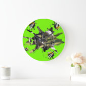 Golfklubs und T-Shirts, Abstrakte Kunst, Große Wanduhr (Zuhause)