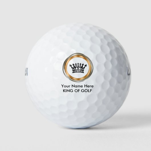 Golfkönig-Monogramm Golfball (Vorderseite)