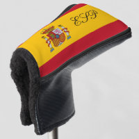 Golfkopf-Putterabdeckung der spanischen Flagge mit
