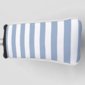 Golfkopfabdeckung Blau-Weiß gestreift Golf Headcover (Vorderseite)