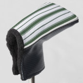 Golfkopfabdeckung Grün-Weiß gestreift Golf Headcover (3/4 Vorderseite)
