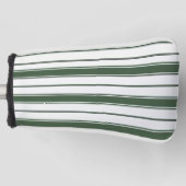 Golfkopfabdeckung Grün-Weiß gestreift Golf Headcover (Vorderseite)