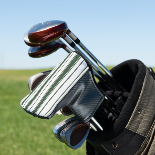 Golfkopfabdeckung Grün-Weiß gestreift Golf Headcover (In Situ)