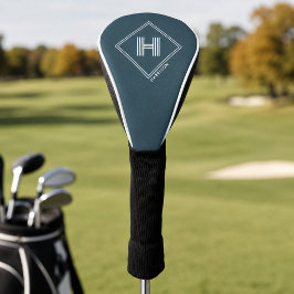 Golfkopfabdeckung | Modernes geometrisches Monogra Golf Headcover