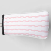 Golfkopfabdeckung Rosa & Weiß gestreift