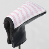 Golfkopfabdeckung Rosa & Weiß Quadratisch Golf Headcover (3/4 Vorderseite)