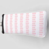 Golfkopfabdeckung Rosa & Weiß Quadratisch Golf Headcover (Vorderseite)