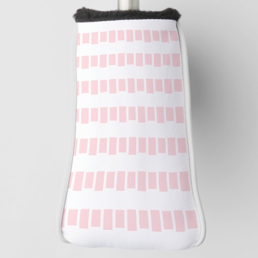 Golfkopfabdeckung Rosa & Weiß Quadratisch Golf Headcover (Rotieren 90)