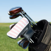 Golfkopfabdeckung Rosa & Weiß Quadratisch Golf Headcover (In Situ)