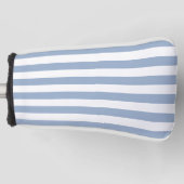 Golfkopfschutz Blau-Weiß Gestreift Golf Headcover (Vorderseite)