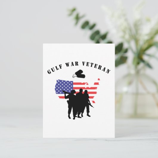 Golfkrieg Veteran Postkarte (Stehend Vorderseite)
