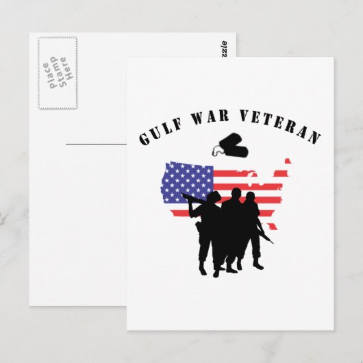 Golfkrieg Veteran Postkarte (Vorne/Hinten)