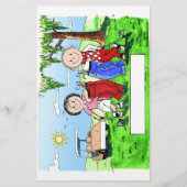 Golfkuppel - Personalisierter Cartoon Briefpapier (Vorderseite)