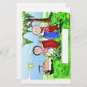 Golfkuppel - Personalisierter Cartoon Briefpapier (Vorne/Hinten)