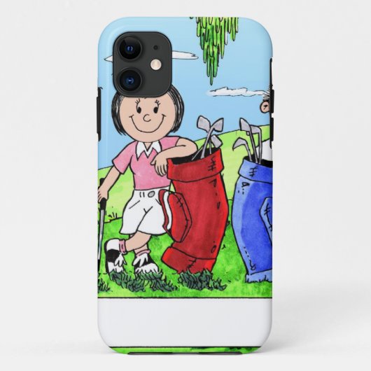 Golfkuppel - Personalisierter Cartoon Case-Mate iPhone Hülle (Rückseite)