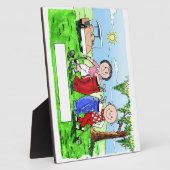 Golfkuppel - Personalisierter Cartoon Fotoplatte (Seite)