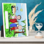 Golfkuppel - Personalisierter Cartoon Fotoplatte (Seite)