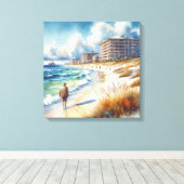 Golfküste 1 leinwanddruck (Insitu (Holzboden))