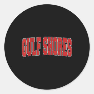 Golfküste Al Alabama Varsity Style USA Vintag S Runder Aufkleber