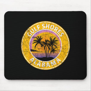 Golfküste Alabama Al Vintage Retro 80er Sommer Mousepad