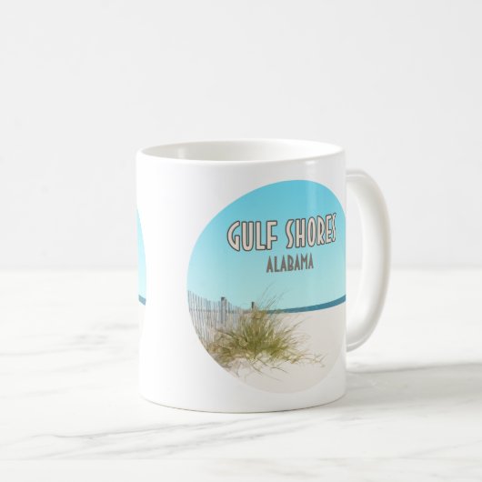 Golfküste Alabama Beach Kaffeetasse (VorderseiteRechts)