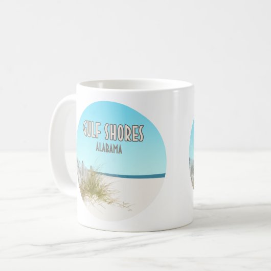 Golfküste Alabama Beach Kaffeetasse (Vorderseite Links)