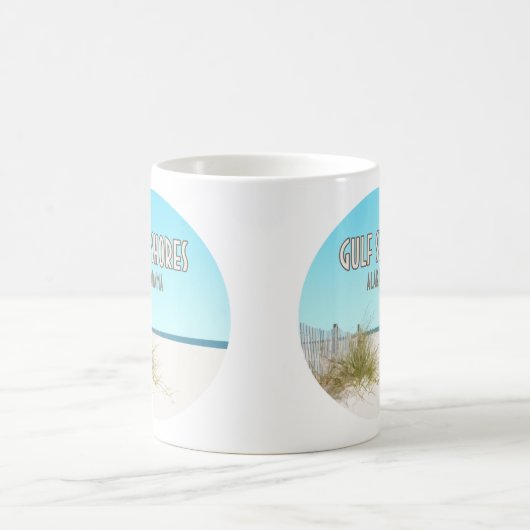 Golfküste Alabama Beach Kaffeetasse (Mittel)