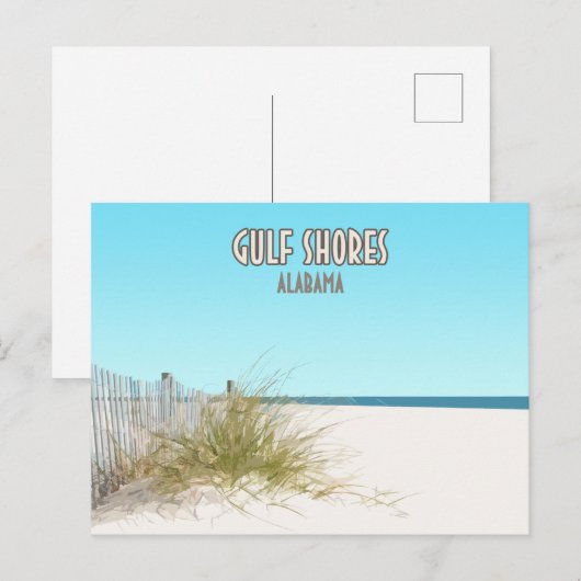 Golfküste Alabama Beach Postkarte (Vorne/Hinten)