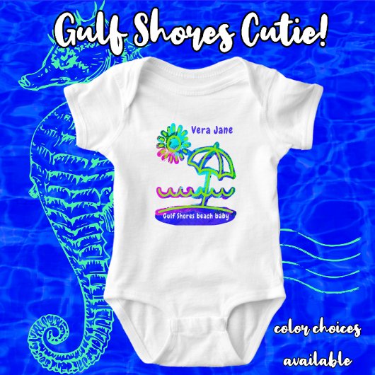 Golfküste Alabama Beach Sonnenschirm Baby Strampler
