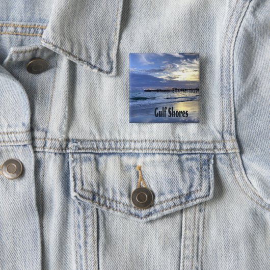 Golfküste Alabama Beach Sunrise Pier Button (Beispiel)