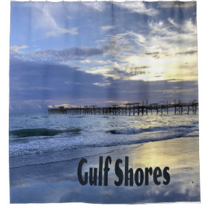 Golfküste Alabama Beach Sunrise Pier Duschvorhang