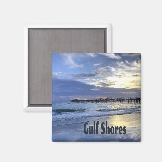 Golfküste Alabama Beach Sunrise Pier Magnet (Vorderseite/Rückseite)