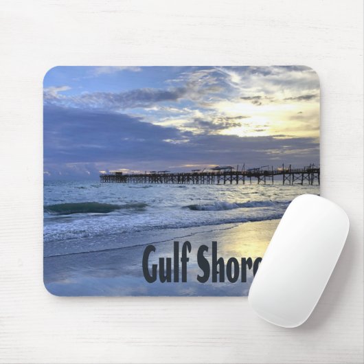 Golfküste Alabama Beach Sunrise Pier Mousepad (Mit Mouse)