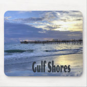 Golfküste Alabama Beach Sunrise Pier Mousepad (Vorne)