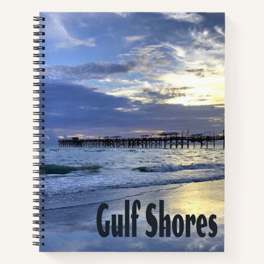 Golfküste Alabama Beach Sunrise Pier Notizblock (Vorderseite)