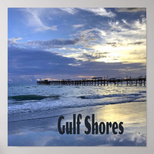 Golfküste Alabama Beach Sunrise Pier Poster (Vorne)