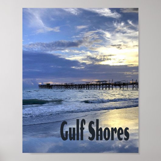 Golfküste Alabama Beach Sunrise Pier Poster (Vorne)