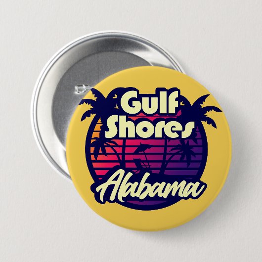 Golfküste Alabama Button (Vorne & Hinten)