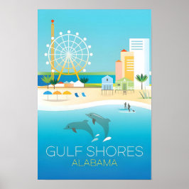 Golfküste, Alabama Druck Poster
