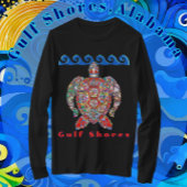 Golfküste Alabama farbenfrohe Mosaikschildkröte T-Shirt