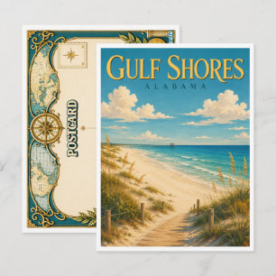 Golfküste Alabama Golfstrand GeoSaga Postkarte