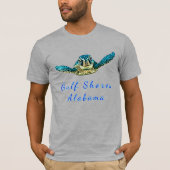 Golfküste Alabama Handsome Sea Turtle T-Shirt (Vorderseite)