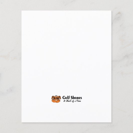 Golfküste Alabama Krabbe Flyer (Hinten)