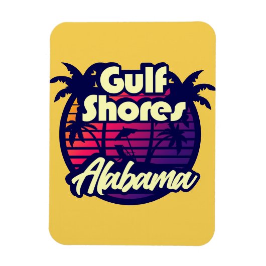 Golfküste Alabama Magnet (Vertikal)