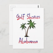 Golfküste Alabama Postkarte (Vorne/Hinten)