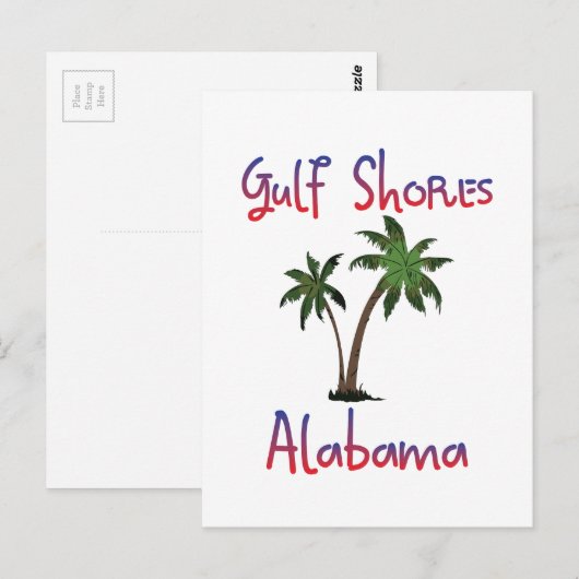 Golfküste Alabama Postkarte (Vorne/Hinten)