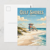 Golfküste Alabama Postkarte (Vorne/Hinten)