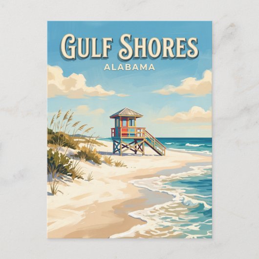 Golfküste Alabama Postkarte (Vorderseite)
