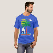 Golfküste Alabama Sailboat and Sun Fun T-Shirt (Vorne ganz)